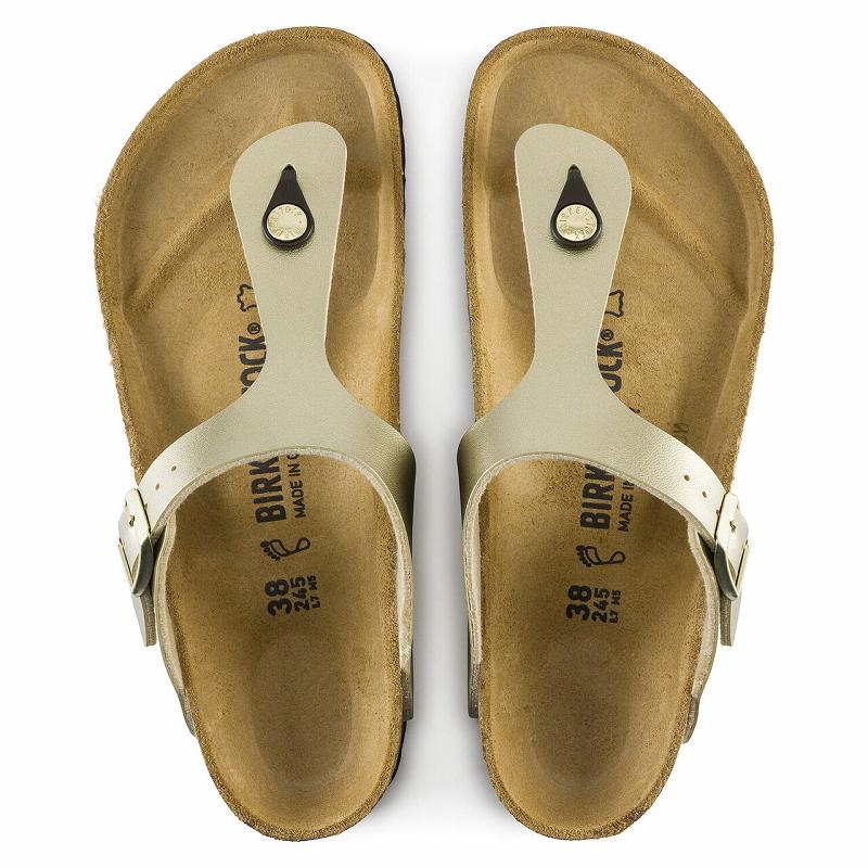 Birkenstock Birko-flor Gizeh Dame Guld | DK 41BEX